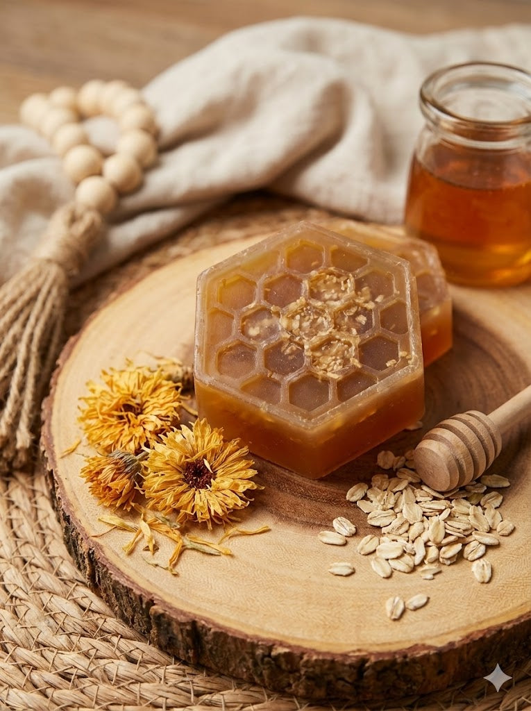 The Soothing Harvest: Honey, Calendula & Oat Soap